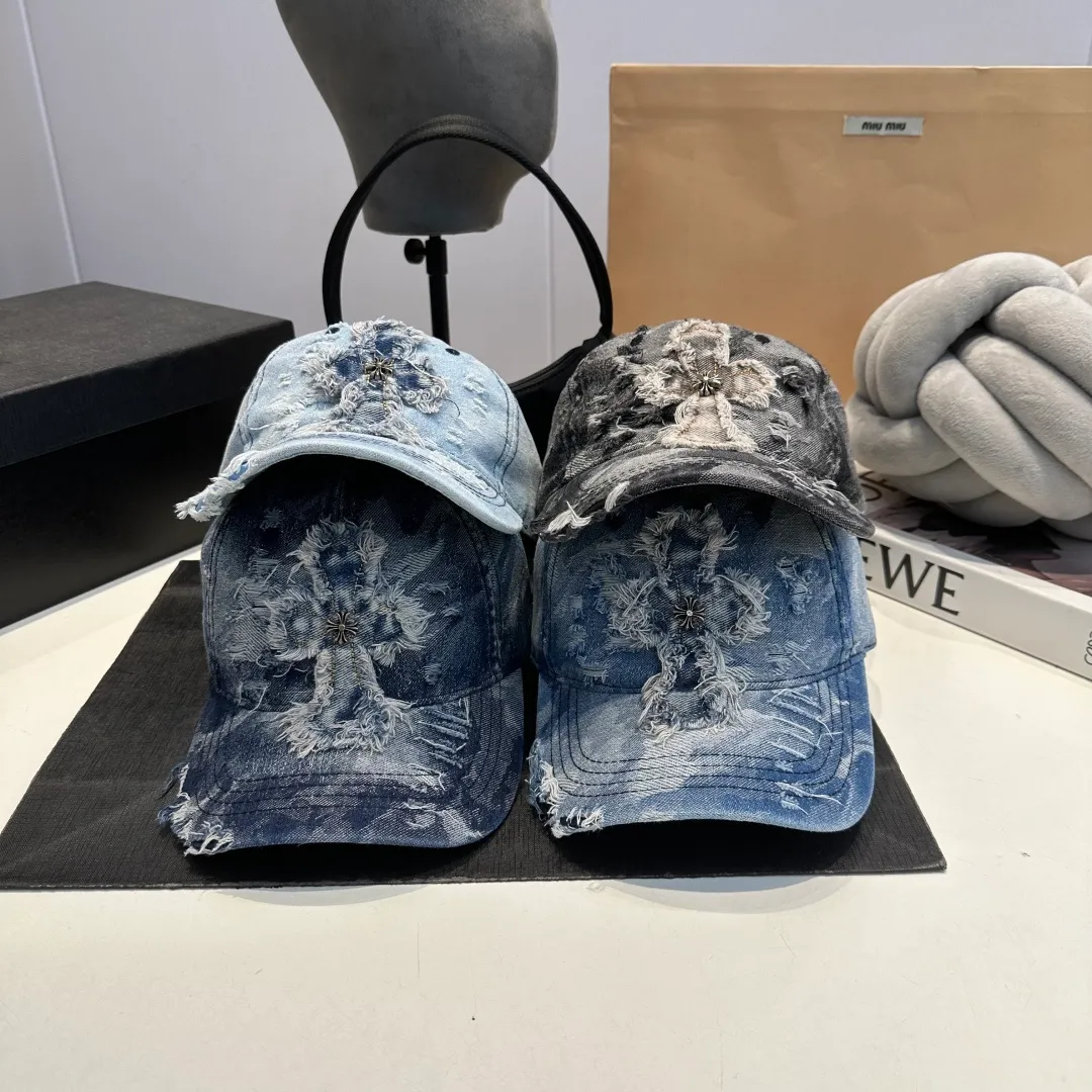 P70 Croxin's new high-quality washed denim baseball cap, high-end customized version! The same style as the internet celebrity fashion blogger! Wall crack recommended! Great quality! Head circumference 57cm